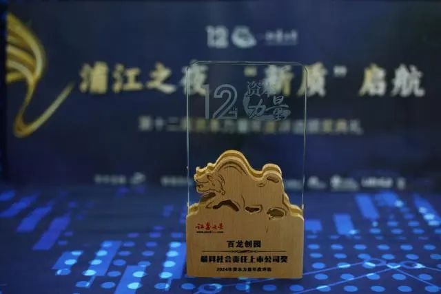 百龙创园荣获证券之星资本力量2024年度最具社会责任上市公司等两项大奖